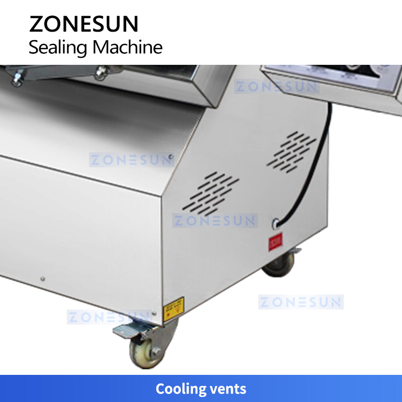 ZONESUN ZS-DZ500K Semi-Automatic Tilt Double Chamber Vacuum Packaging Machine