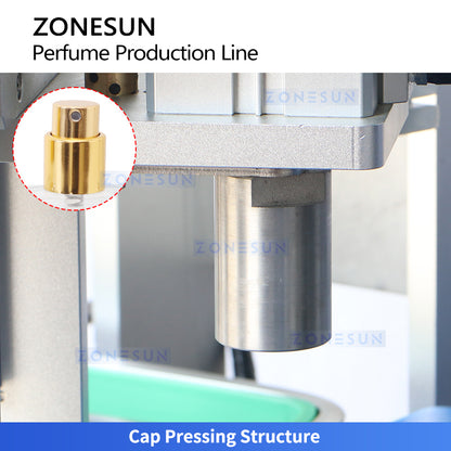 ZONESUN ZS-AFC42P Automatic Perfume Monoblock Filling Machine Vacuum 3–100ml Filling Negative Ion Rinsing Integrated Fragrance Equipment
