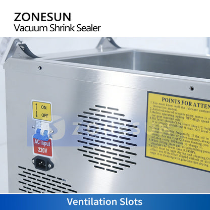 ZONESUN ZS-DZ260 Table-style Vacuum Packing Machine Stainless Steel Body Vacuum Sealing Machine For Food Vegetable