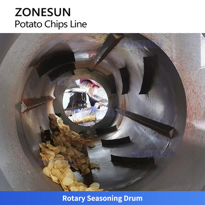 ZONESUN ZS-PCL1 Automatic Potato Chips Production Line for Fire Snack Processing