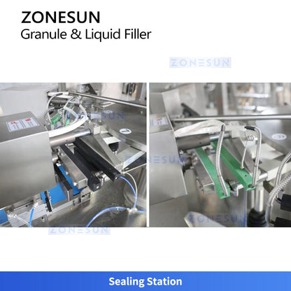 Liquid and solid mixer filler