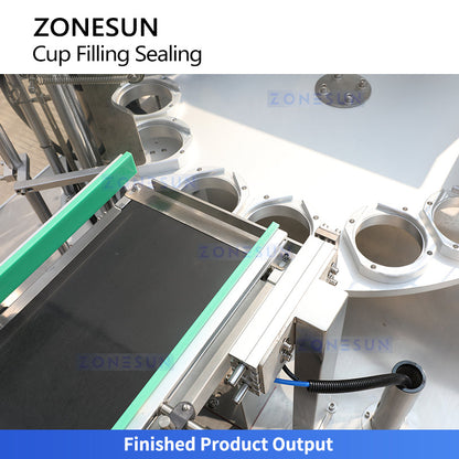 ZONESUN ZS-AFS02R Automatic Cup Filling Sealing Machine | High-Speed Piston Pump Cup Packaging System for Liquid & Viscous Products  ZONESUNPRO
