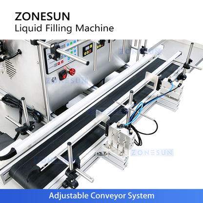 Máquina de llenado de líquidos con bomba magnética automática de 4 boquillas ZONESUN 
