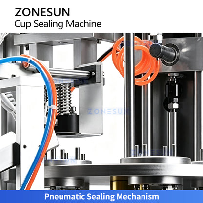 ZONESUN ZS-KCS6 Automatic Rotary Heat Sealing Machine for Coffee Cups & Tea Cans