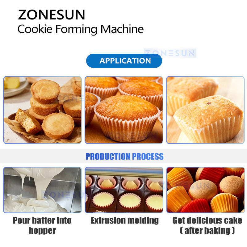 ZONESUN ZS-EH400 Automatic Cookie Making Machine with Depositing & Forming Functions