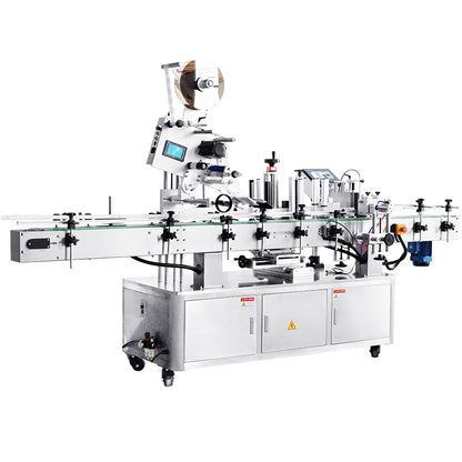 ZONESUN Automatic Labeling Machine Bottle Top and Body Label Applicator ZS-TB822P