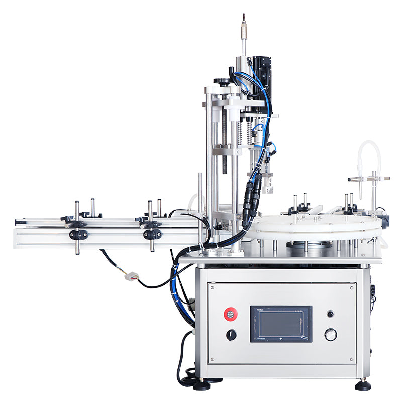 ZONESUN ZS-AFC1S Automatic Magnetic Pump Liquid Filling And Capping Machine with Turntable Conveyor