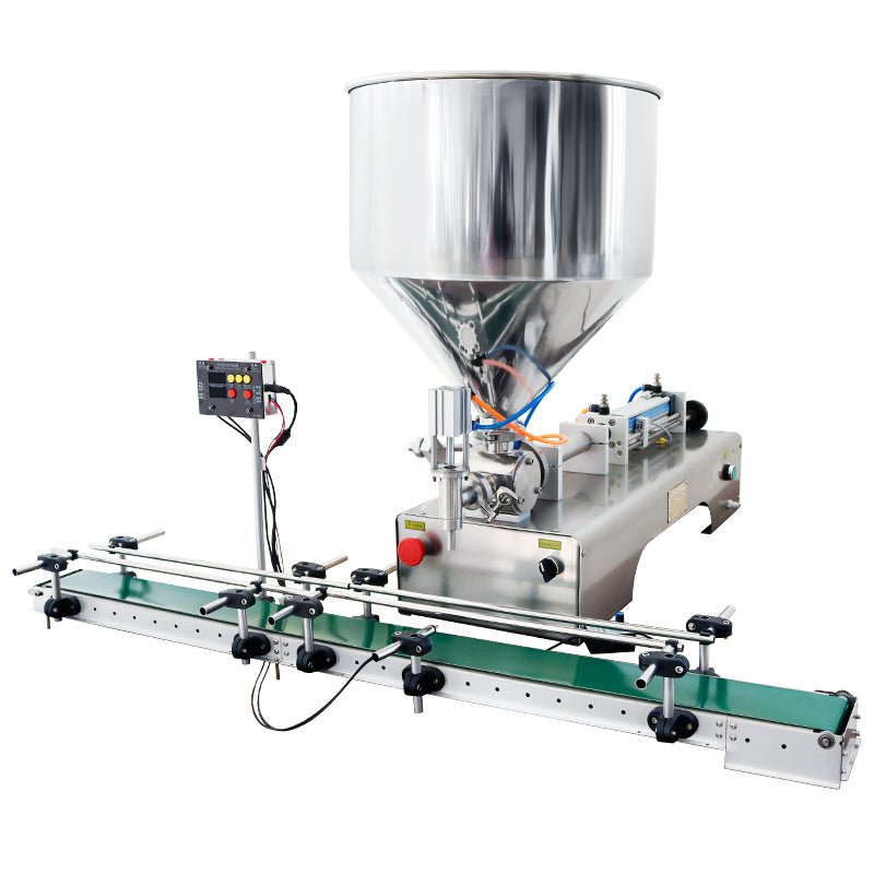 ZONESUN ZS-DTGT1P Pneumatic Paste & Viscous Liquid Filling Machine with Conveyor