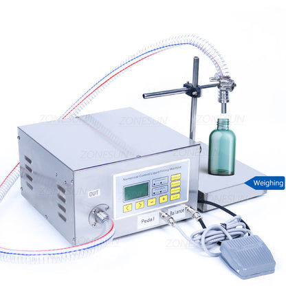 ZONESUN ZS-GP631 50-8000ml Semi Automatic Gear Pump Liquid Filling and Weighing Machine