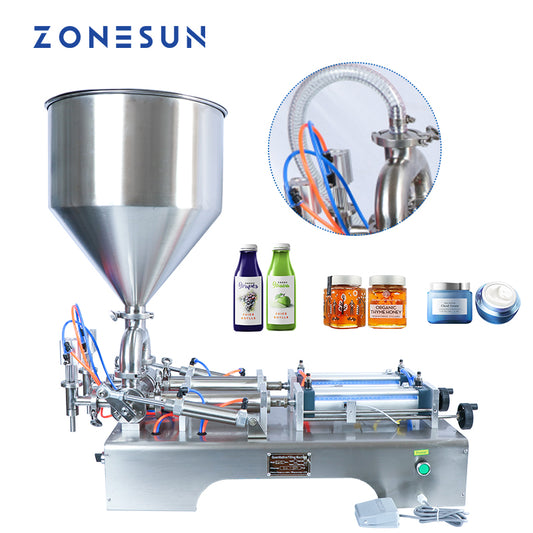 ZONESUN ZS-GY2 Semi-automatic Pneumatic 2 Nozzles Paste Liquid Filling Machine