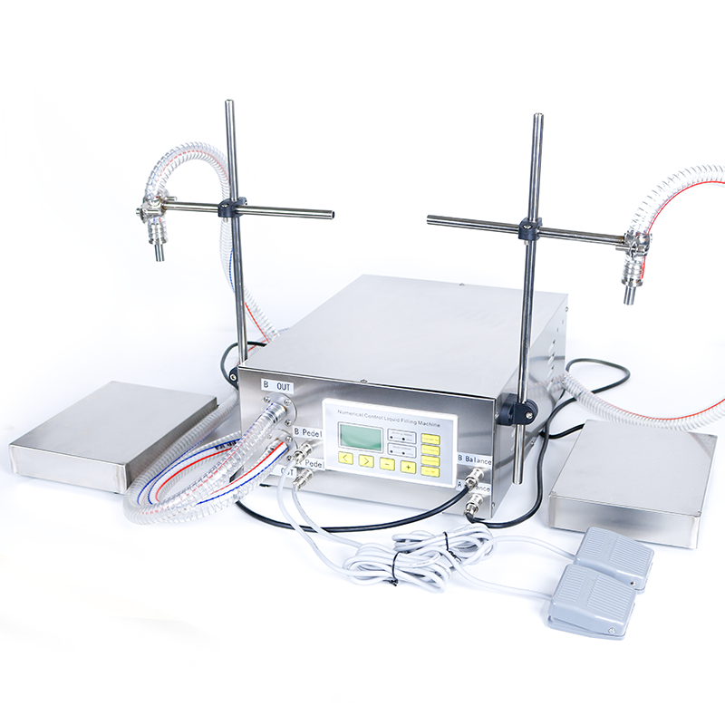 ZONESUN ZS-GP632 50-8000ml 2 Nozzles Gear Pump Liquid Weighing Filling Machine