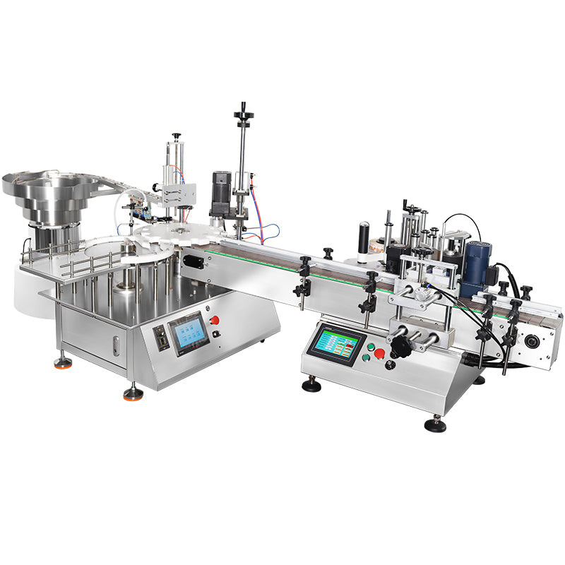 ZONESUN ZS-AFCL2 Automatic Round Bottle Magnetic Pump Liquid Filling Capping Labeling Production Line