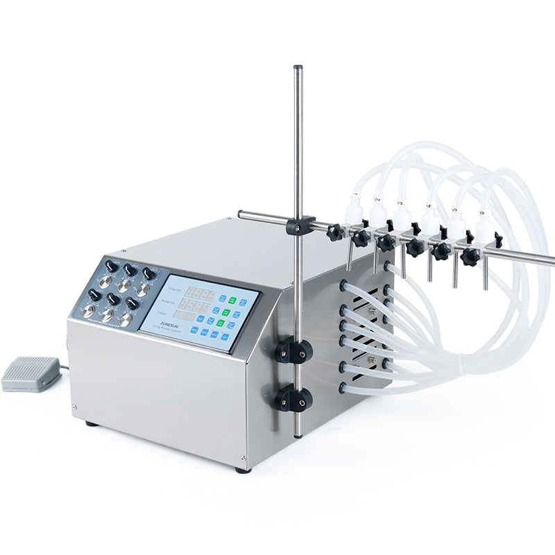 ZONESUN ZS-DPYT6P Semi Automatic 6 Nozzles Diaphragm Pump Liquid Filling Machine