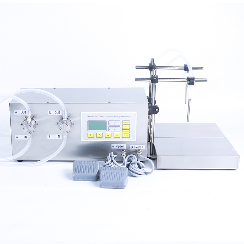 ZONESUN ZS-MP252W 50-3500ml 2 Heads Magnetic Pump Liquid Filling And Weighing Machine