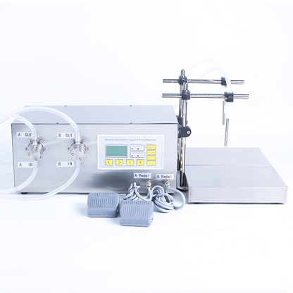 ZONESUN ZS-MP252W 50-3500ml 2 Heads Magnetic Pump Liquid Filling And Weighing Machine