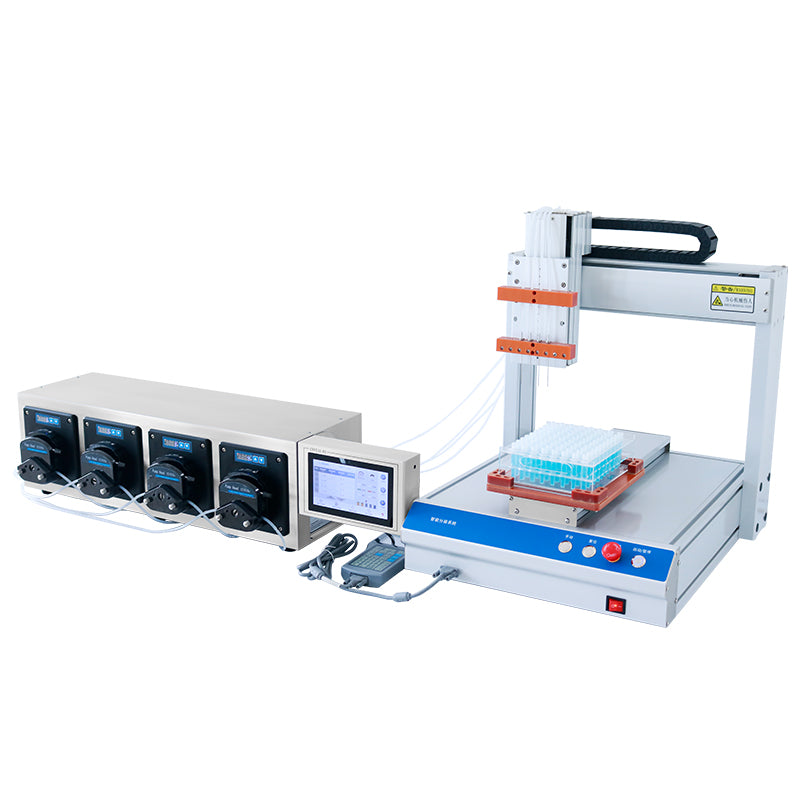 ZONESUN ZS-XYZ4A 4 Nozzles Peristaltic Pump Small-volume Liquid Filling Machine