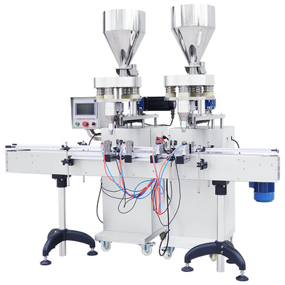 ZONESUN ZS-KL01 2 Nozzles Granule Quantitative Powder Filling Machine With 2 Hopper