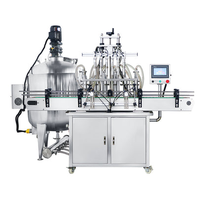 ZONESUN ZS-YT6T-6V Automatic Piston Pump Liquid Filling Machine With MIxing Tank