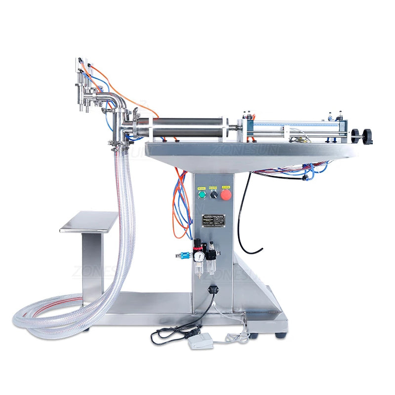 ZONESUN ZS-YTFS2 Pneumatic Standing 2 Nozzles Liquid Filling Machine