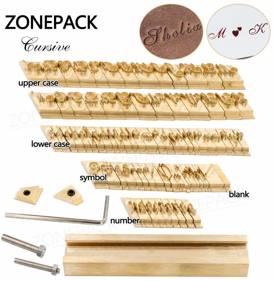 ZONESUN A8mm Copper Brass Stamping Molds for Letters, Numbers & Symbols