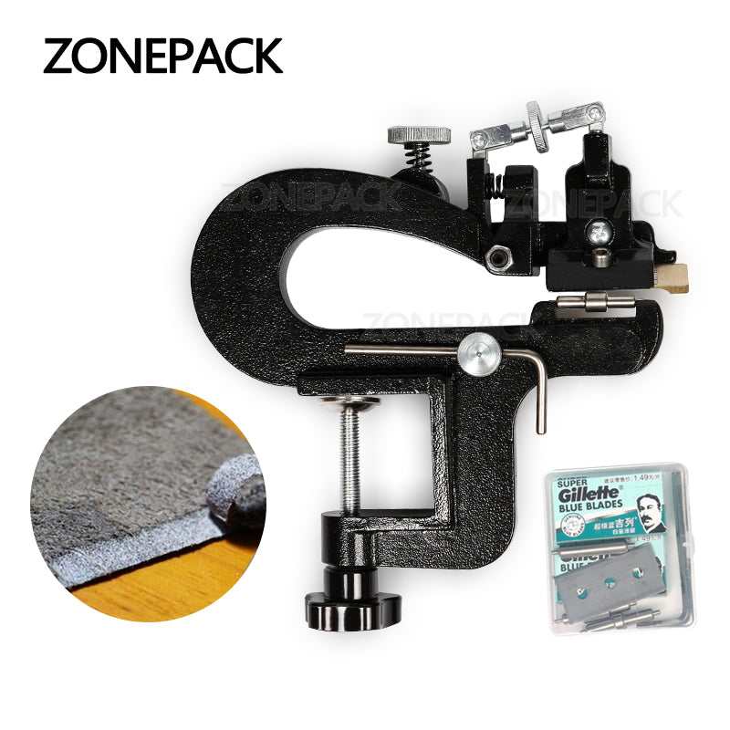 ZONESUN Leather Paring Device Kid Manual Leather Skiver Hand Skiving Machine