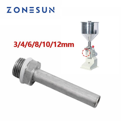 ZONESUN Filling machine Nozzle 3/4/6/8/10/12mm for A02 A03 ZS-MGT1S Liquid/Fluid/Gel/Paste Filling Machine