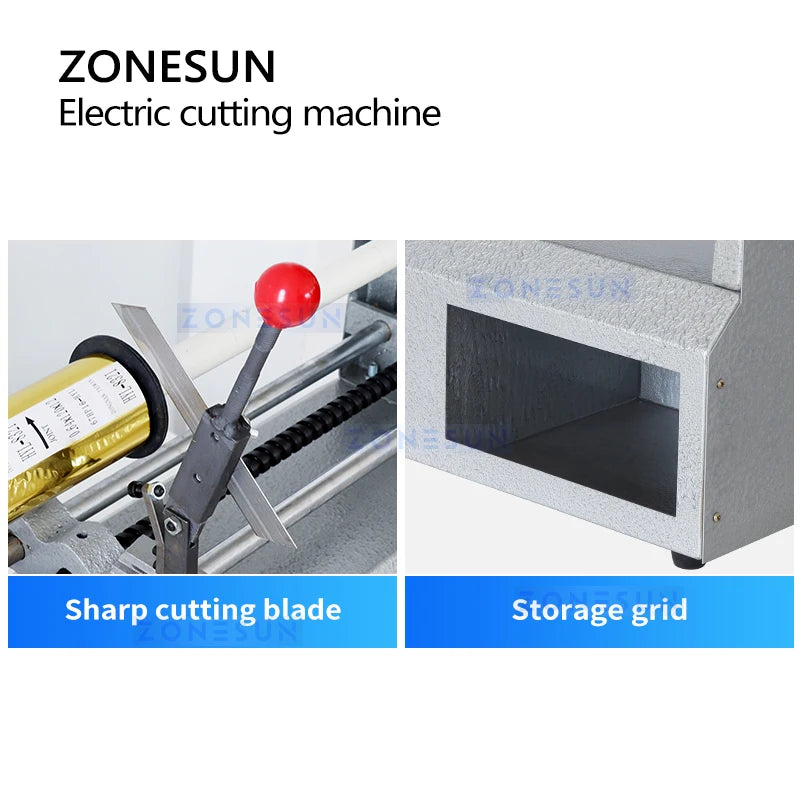 ZONESUN ZS-FC1 Foil Roll Cutting Machine Hot Foil Paper Dispenser Leather Cutter ZONESUNPRO