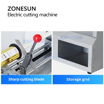 ZONESUN ZS-FC1 Foil Roll Cutting Machine Hot Foil Paper Dispenser Leather Cutter ZONESUNPRO