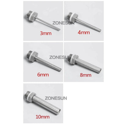 ZONESUN Filling machine Nozzle 3/4/6/8/10/12mm for A02 A03 ZS-MGT1S Liquid/Fluid/Gel/Paste Filling Machine
