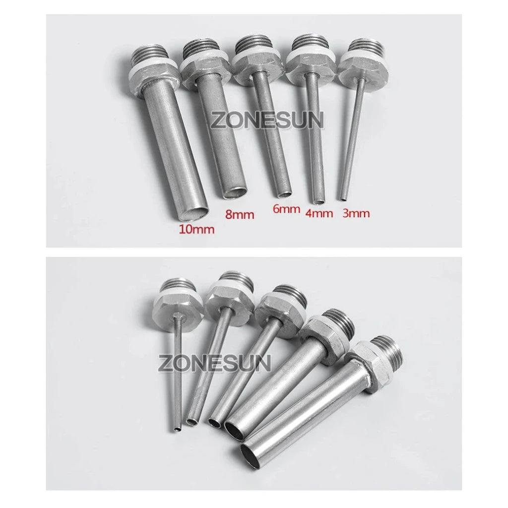 ZONESUN Filling machine Nozzle 3/4/6/8/10/12mm for A02 A03 ZS-MGT1S Liquid/Fluid/Gel/Paste Filling Machine