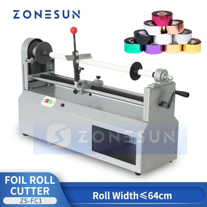 ZONESUN ZS-FC1 Foil Roll Cutting Machine Hot Foil Paper Dispenser Leather Cutter ZONESUNPRO