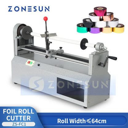 ZONESUN ZS-FC1 Foil Roll Cutting Machine Hot Foil Paper Dispenser Leather Cutter ZONESUNPRO