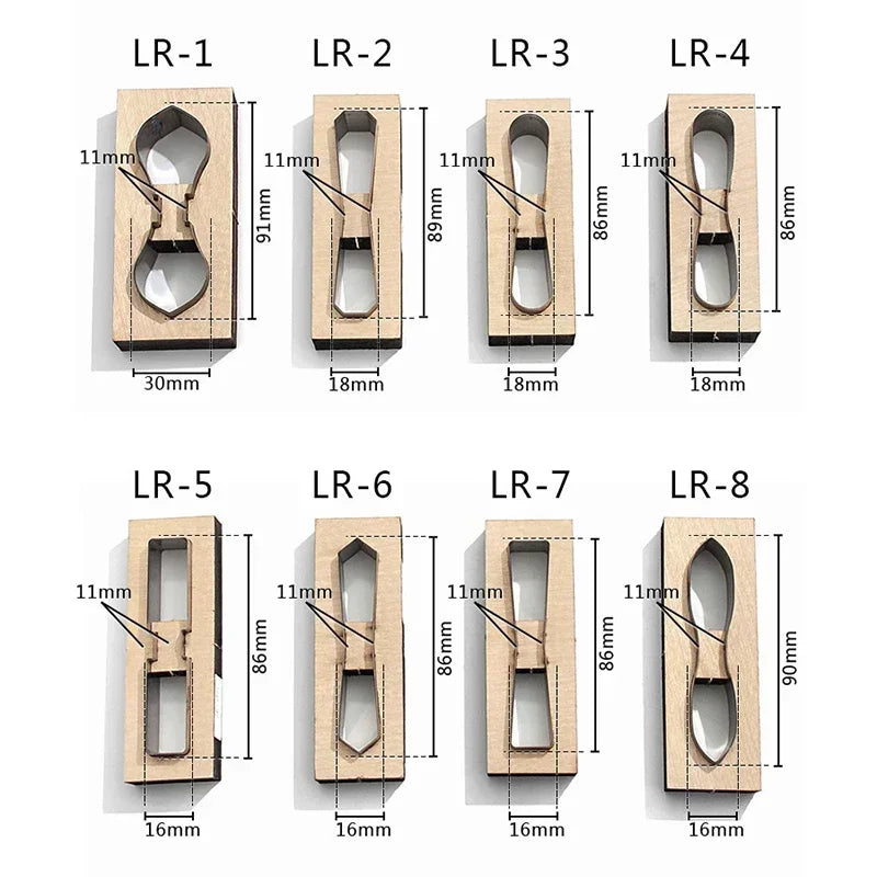 Leather Cutting Mould Zipper, Leather Tool Bag Chain Template, DIY Wooden Punching ,Handcraft Bag Straps Cutting Die