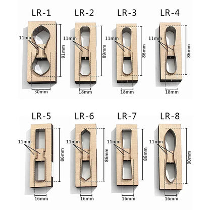 Leather Cutting Mould Zipper, Leather Tool Bag Chain Template, DIY Wooden Punching ,Handcraft Bag Straps Cutting Die