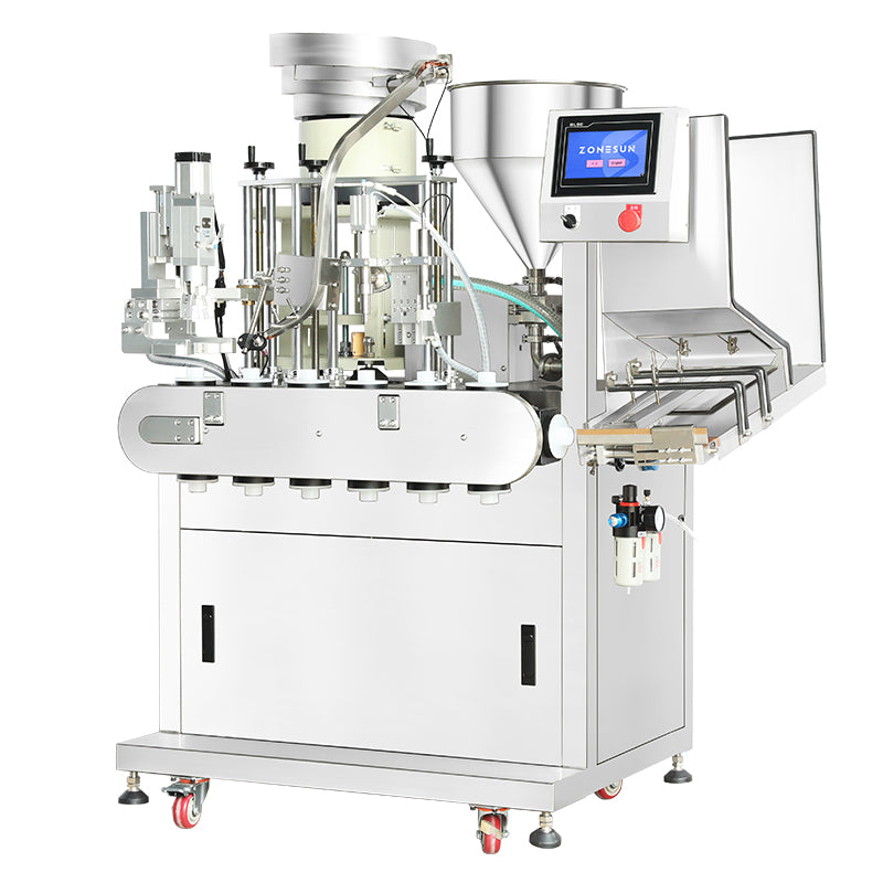 ZONESUN ZS-AFC48B Automatic Gear Pump Filling & Capping Machine for Round Tubes