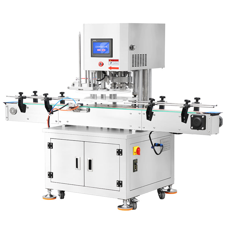 ZONESUN ZS-AFK350 Automatic Servo Metal Can Seamer for Square, Oval & Round Cans