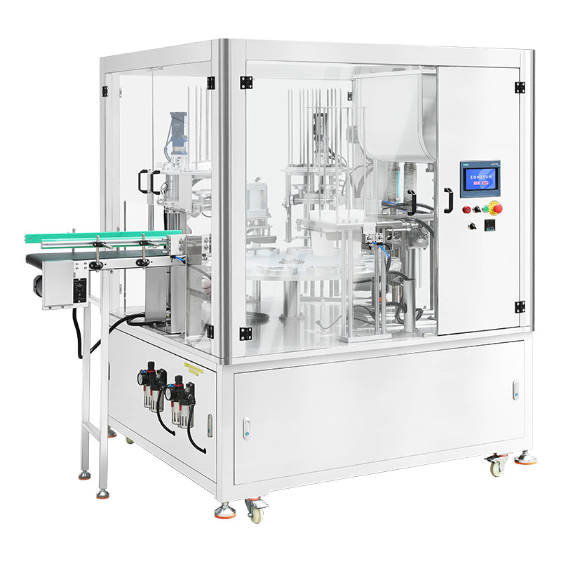 ZONESUN ZS-AFS02R Automatic Cup Filling Sealing Machine | High-Speed Piston Pump Cup Packaging System for Liquid & Viscous Products  ZONESUNPRO