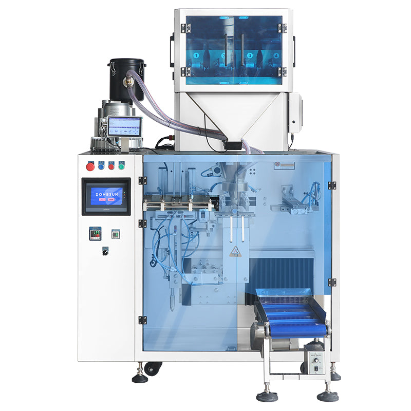 ZONESUN ZS-AFS04W 4-Head Linear Weigher Premade Pouch Filling & Sealing Machine