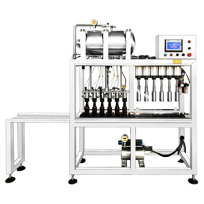 ZONESUN ZS-CFC5 Semi-Automatic Beer Bottle Filling and Capping Machine