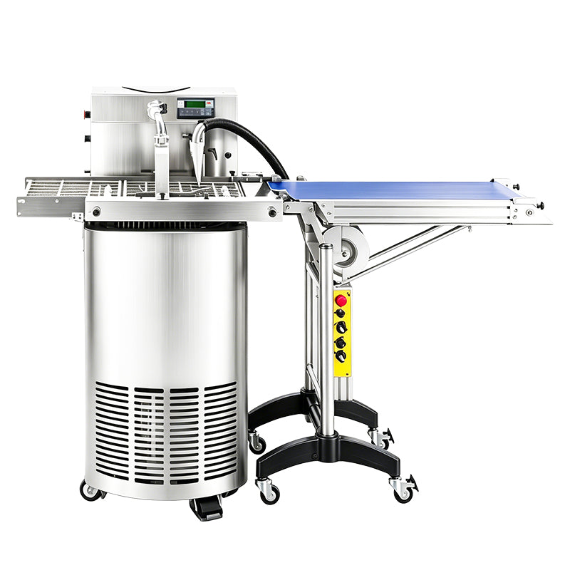 ZONESUN ZS-CG30 Chocolate Tempering Enrobing Machine for Cookies Nuts and Confectionery