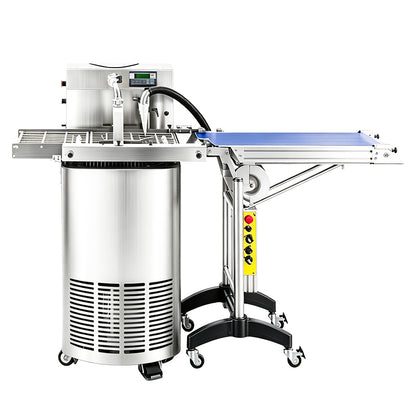 ZONESUN ZS-CG30 Chocolate Tempering Enrobing Machine for Cookies Nuts and Confectionery