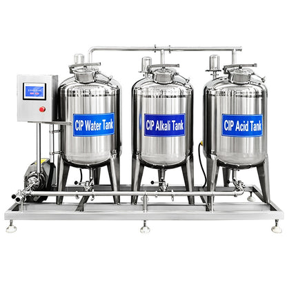 ZONESUN ZS-CIP500 Fully Automatic 3-Tank CIP Cleaning System | 100–1000L | SUS304 | Dairy Beverage Brewery