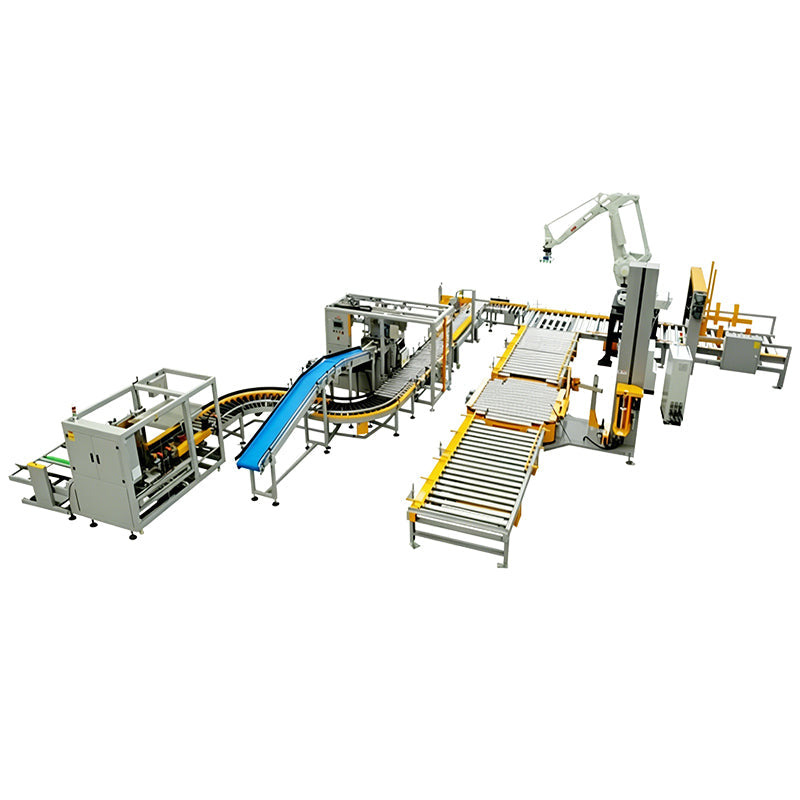 ZONESUN ZS-CSPM5 Automatic Case Packing, Erecting & Robotic Palletizing Line  ZONESUNPRO