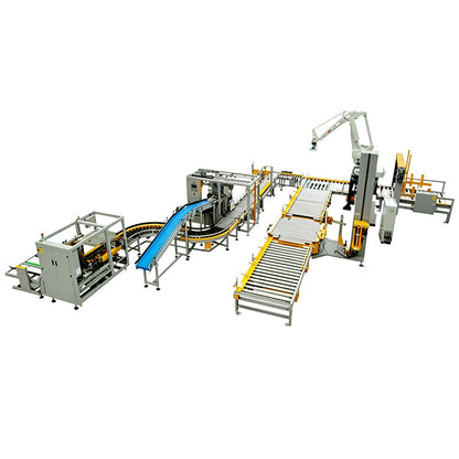 ZONESUN ZS-CSPM5 Automatic Case Packing, Erecting & Robotic Palletizing Line  ZONESUNPRO