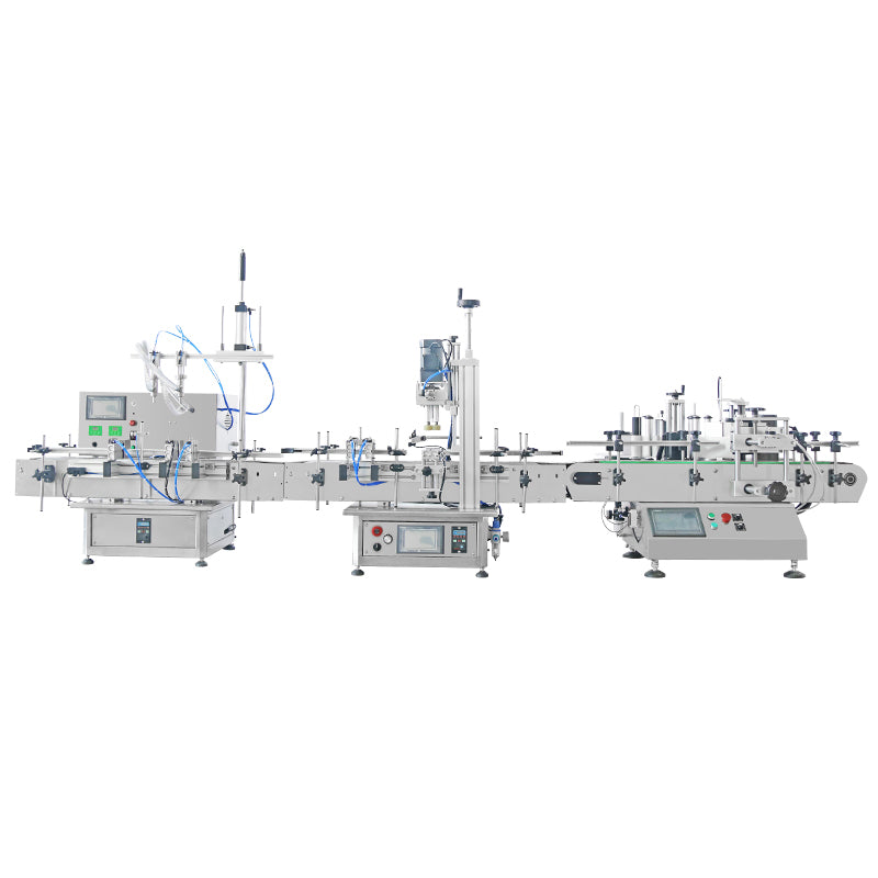 ZONESUN ZS-DPCL2/ZS-FAL180D5 Custom Liquid Filling Capping Round Bottle Labeling Production Line