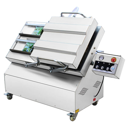 ZONESUN ZS-DZ500K Semi-Automatic Tilt Double Chamber Vacuum Packaging Machine