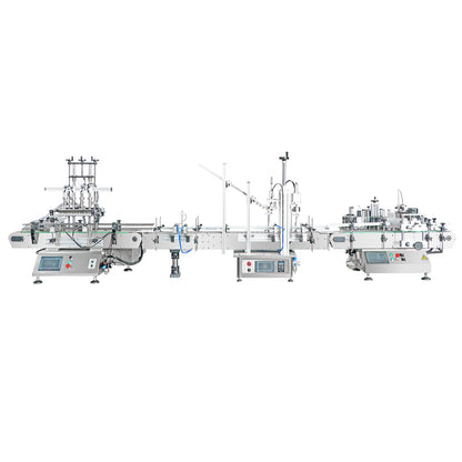 ZONESUN ZS-DPCL2/ZS-FAL180D5 Custom Liquid Filling Capping Round Bottle Labeling Production Line