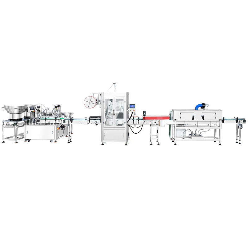 ZONESUN ZS-FAL180G9 Automatic Eye Drop Cam System Filling Capping Shrink Sleeve Labeling Production Line Irregular Bottle Biological Extract Liquid Peristaltic Pump Filling Machine