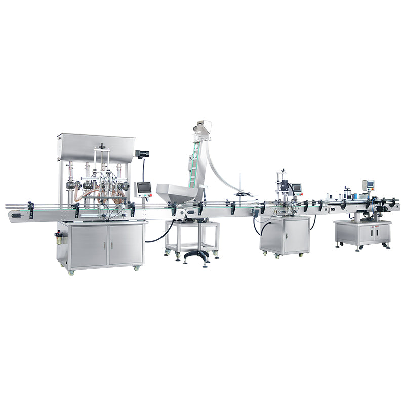 ZONESUN ZS-FAL180X3 Automatic Paste Filling Capping Round Bottle Labeling Machine With Cap Feeder