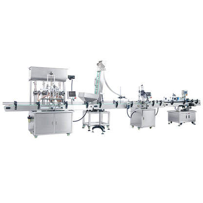 ZONESUN ZS-FAL180X3 Automatic Paste Filling Capping Round Bottle Labeling Machine With Cap Feeder